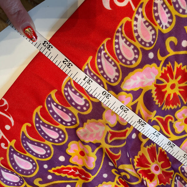 Vintage Psychedelic Dagger Collar Dress M/L