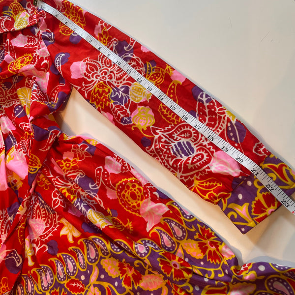 Vintage Psychedelic Dagger Collar Dress M/L