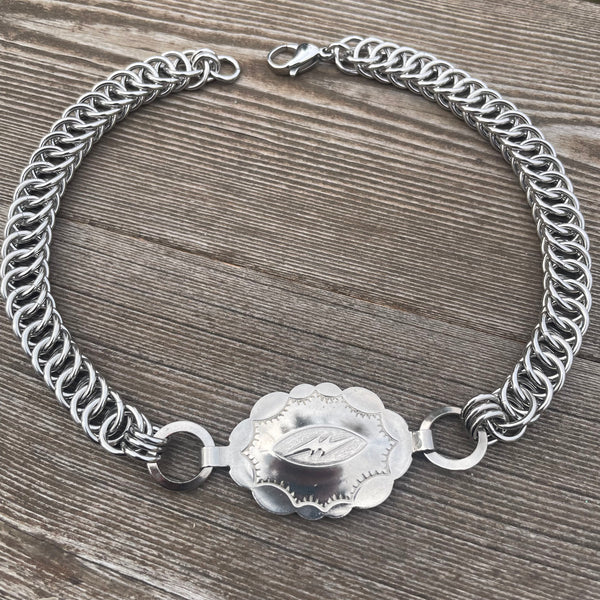 Lightning Bolt Concho Choker