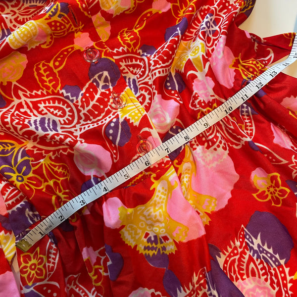 Vintage Psychedelic Dagger Collar Dress M/L