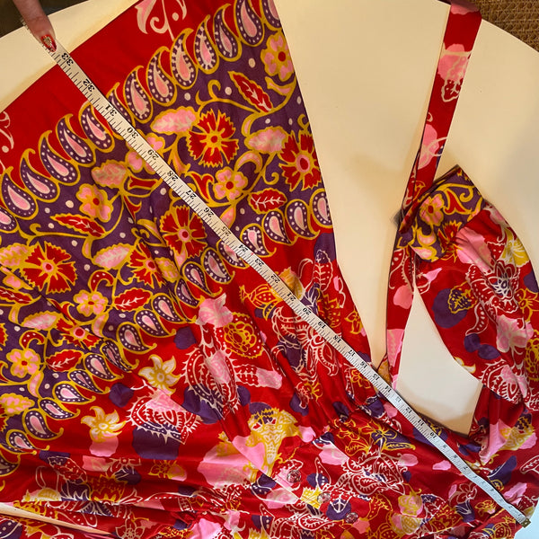 Vintage Psychedelic Dagger Collar Dress M/L