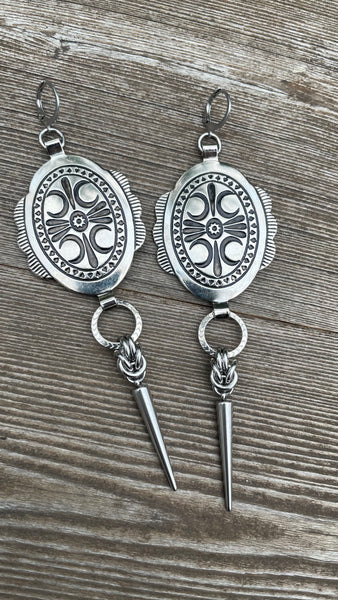 Crescent Concho Earrings