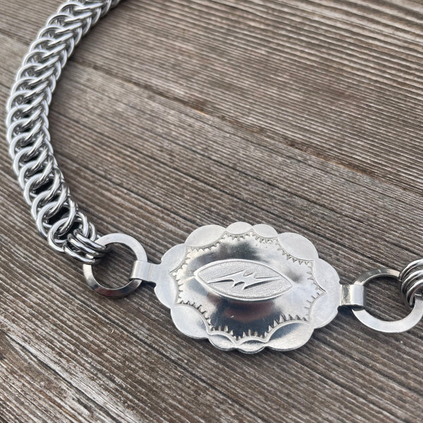 Lightning Bolt Concho Choker