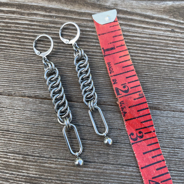 Half Persian Drop Chainmaille Earrings