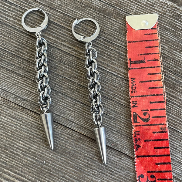 Spiral Spike Chainmaille Earrings