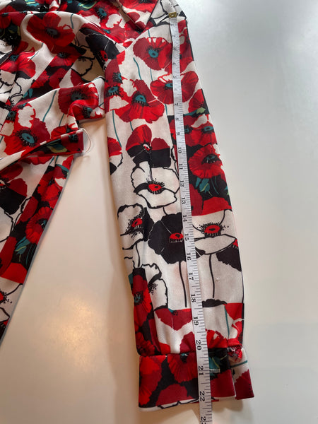 Vintage Poppy Print Dress M/L