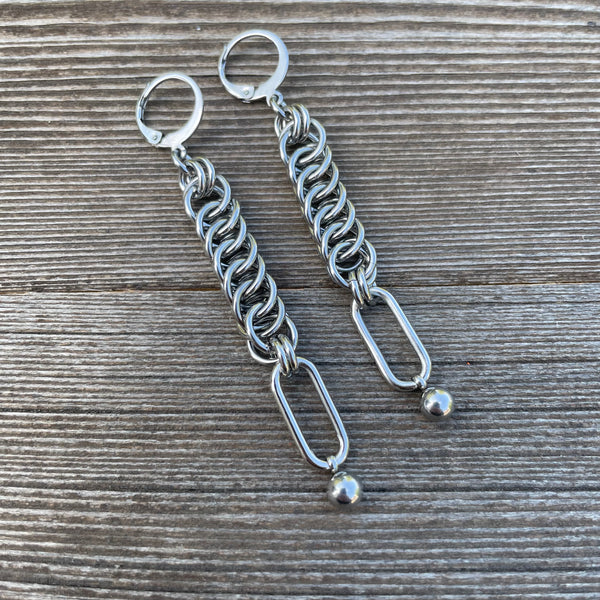 Half Persian Drop Chainmaille Earrings