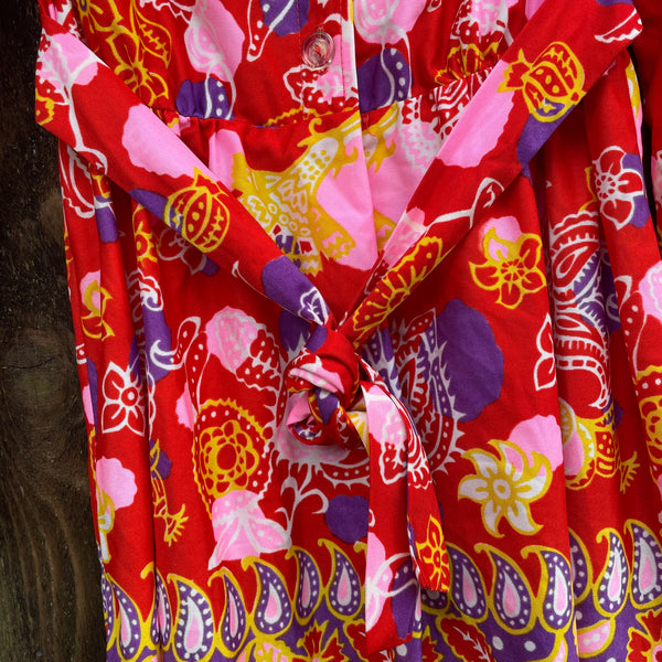 Vintage Psychedelic Dagger Collar Dress M/L