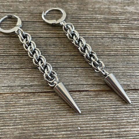 Spiral Spike Chainmaille Earrings