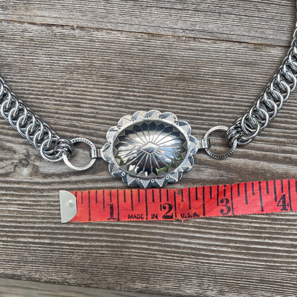 Western Chainmaille Concho Necklace