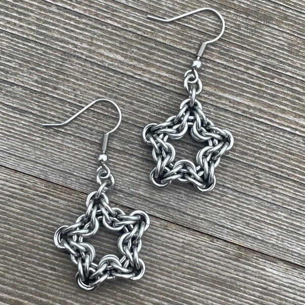 Star Star Chainmaille Earrings