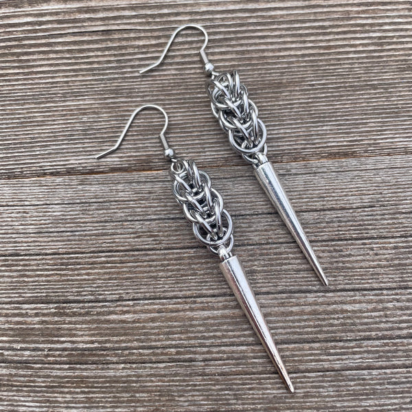 Full Persian Chainmaille Spike Earrings