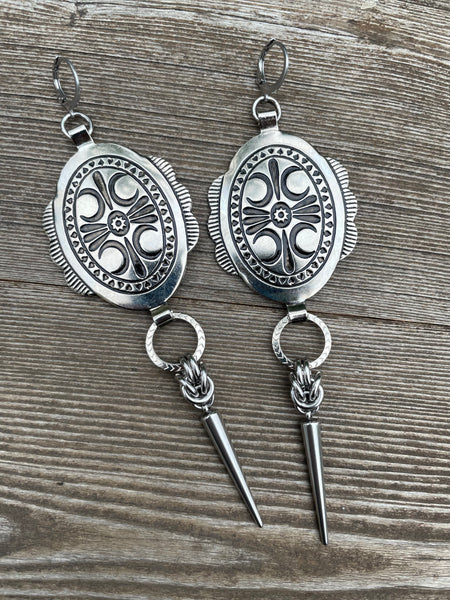 Crescent Concho Earrings