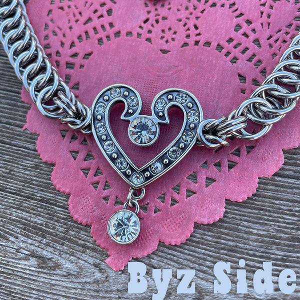 Heartthrob Rhinestone Chainmaille Necklace