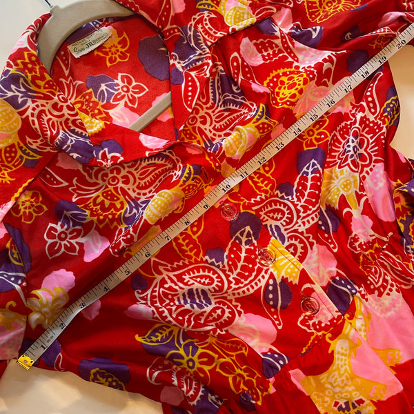 Vintage Psychedelic Dagger Collar Dress M/L