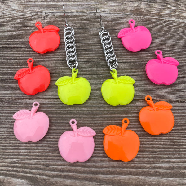 Kitschy Chainmaille Apple Earrings