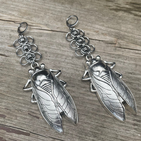 Cicada Wings Chainmaille Earrings