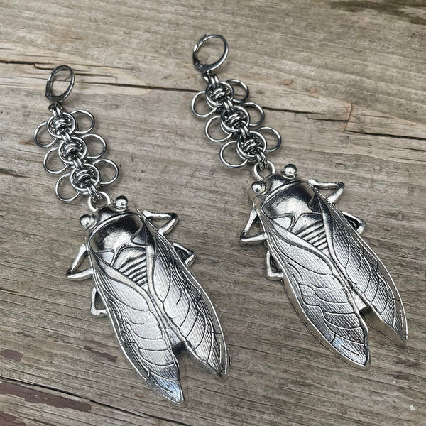 Cicada Wings Chainmaille Earrings