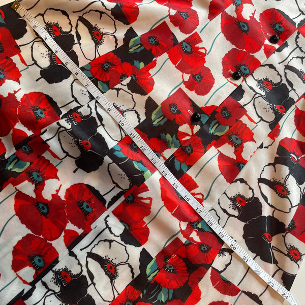 Vintage Poppy Print Dress M/L