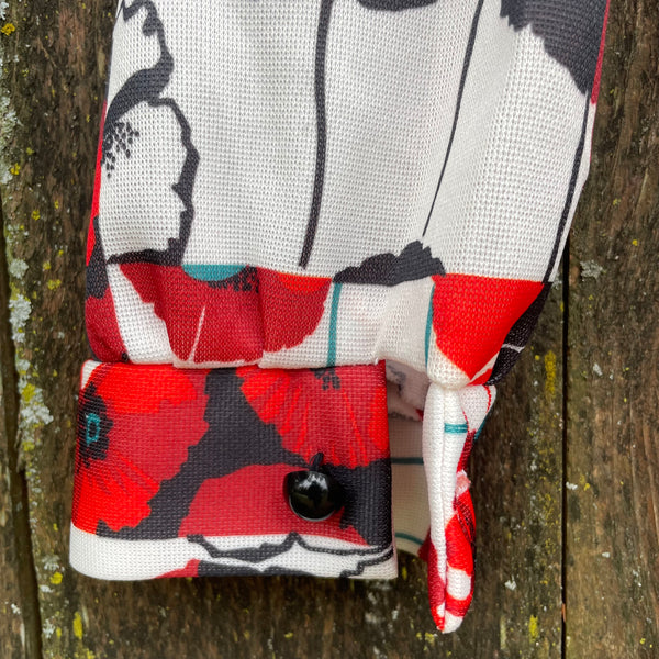 Vintage Poppy Print Dress M/L