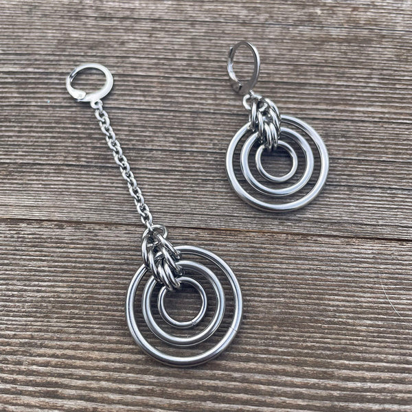 Mismatched Bullseye Earrings