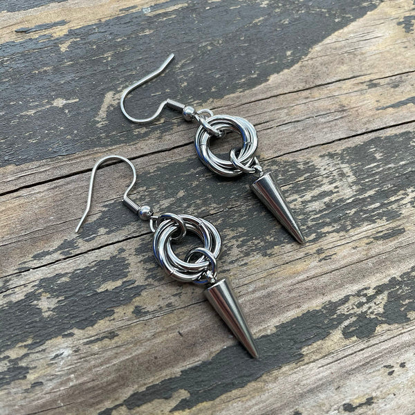 Little Chainmaille Charm Earrings