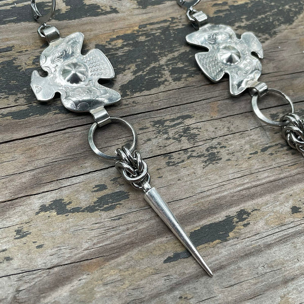 Half Byzantine Spike Eagle Earrings