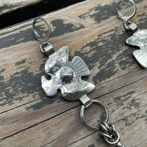 Half Byzantine Spike Eagle Earrings