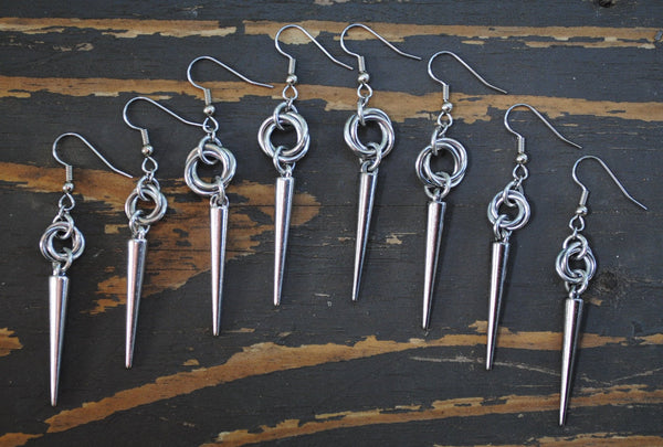 Spike Stainless Steel Chainmaille Earrings